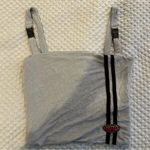 O’mighty Grey Top with Buckle Straps, Medium